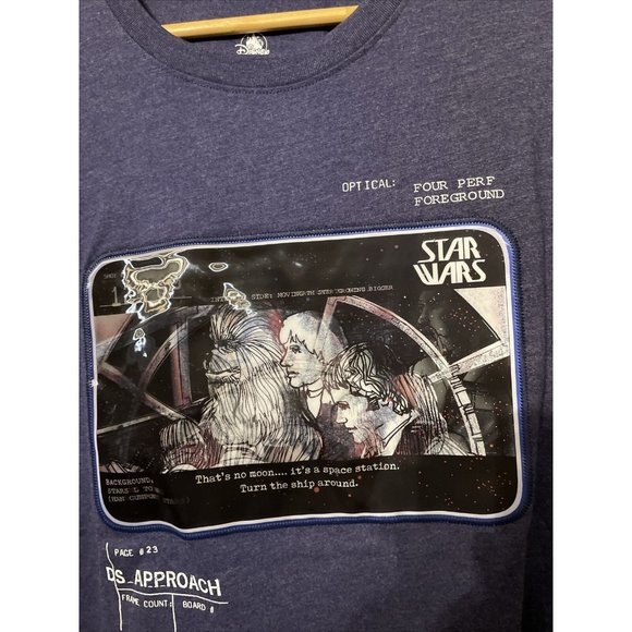 DISNEY STAR WARS Holographic Concept Series That's No Moon T-Shirt Men’s Size 2X - Picture 2 of 7